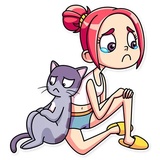 Mia Cat Lady WhatsApp Sticker #27