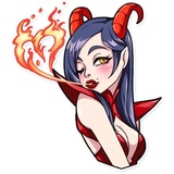 Miss Devil WhatsApp Sticker #2