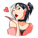 Modern Geisha WhatsApp Sticker #2