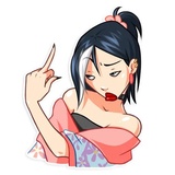 Modern Geisha WhatsApp Sticker #25