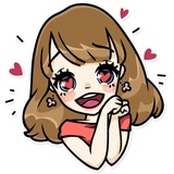 Momoko WhatsApp Sticker #2