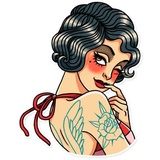 Tattoo Girl WhatsApp Sticker #10