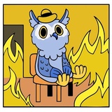 Owl Madness WhatsApp Sticker #27