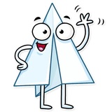 Paper Airplane WhatsApp Sticker #5