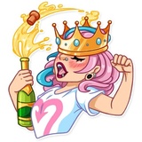 Pink Power WhatsApp Sticker #16