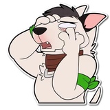 Husky Daily Emoji WhatsApp Sticker #29