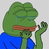 Pepe Crying WhatsApp Sticker #2