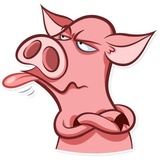 Pete the Pig WhatsApp Sticker #24