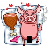 Pete the Pig WhatsApp Sticker #3