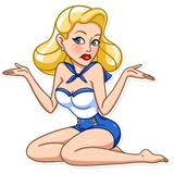 Pin-up Babes WhatsApp Sticker #9