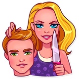 Pink Doll WhatsApp Sticker #23