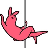 Pink Rabbit WhatsApp Sticker #3
