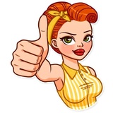 Pin-up Girl WhatsApp Sticker #4