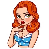 Pin-up Girl WhatsApp Sticker #7