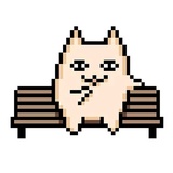 Pixel Cat WhatsApp Sticker #13