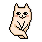 Pixel Cat WhatsApp Sticker #2