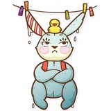 Plush Baby Bunny WhatsApp Sticker #10