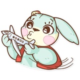 Plush Baby Bunny WhatsApp Sticker #12
