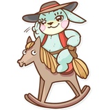 Plush Baby Bunny WhatsApp Sticker #19