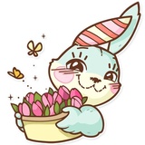 Plush Baby Bunny WhatsApp Sticker #7