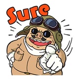 Porco Rosso WhatsApp Sticker #15