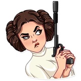 Princess Leia WhatsApp Sticker #11