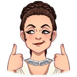 Princess Leia WhatsApp Sticker #3
