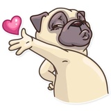 Pug Power WhatsApp Sticker #2
