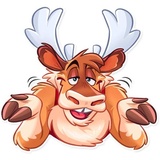 Reindeer Party WhatsApp Sticker #15