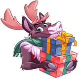 Reindeer Party WhatsApp Sticker #21