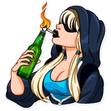 Resistance Girl WhatsApp Sticker #25