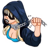Resistance Girl WhatsApp Sticker #3