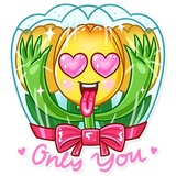 Romatic Flowers WhatsApp Sticker #9