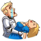 Romantic Knight WhatsApp Sticker #18