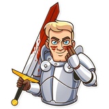 Romantic Knight WhatsApp Sticker #28