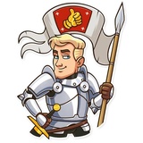 Romantic Knight WhatsApp Sticker #3