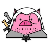Russian Pig WhatsApp Sticker #15