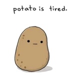 Sad Potato WhatsApp Sticker #2