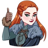 Sansa Stark WhatsApp Sticker #3
