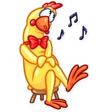 Screaming Chicken WhatsApp Sticker #22