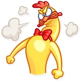 Screaming Chicken WhatsApp Sticker #26