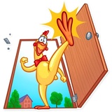 Screaming Chicken WhatsApp Sticker #5