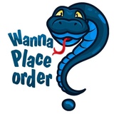 Blue Snake WhatsApp Sticker #8