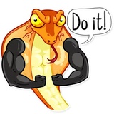 Sneaky Snake WhatsApp Sticker #24