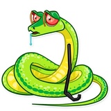 Sneaky Snake WhatsApp Sticker #28