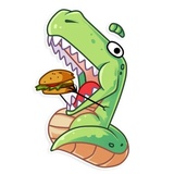 The Almost good Dinosaur WhatsApp Sticker #18