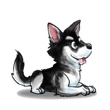 Tobbi Husky WhatsApp Sticker #10