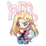 Vaper Girl WhatsApp Sticker #15