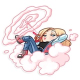 Vaper Girl WhatsApp Sticker #21