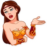 Warrior Queen WhatsApp Sticker #17